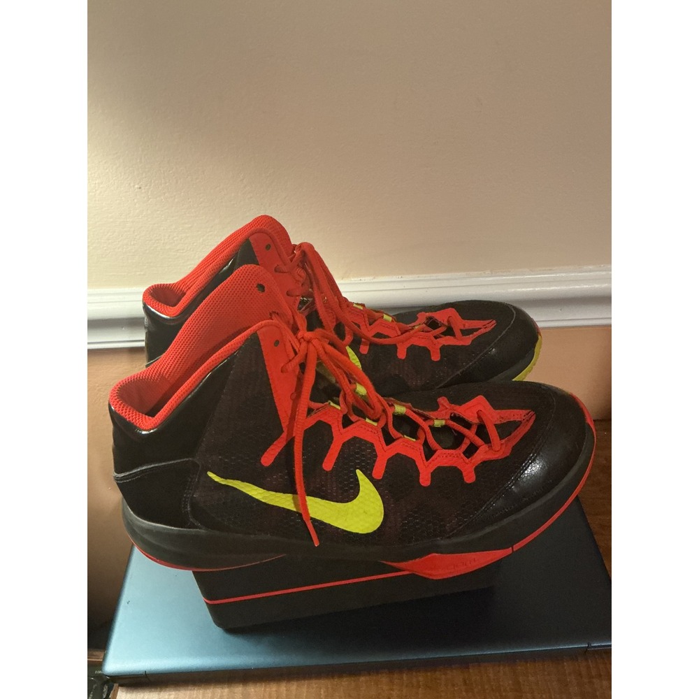 Nike Zoom Without A Doubt Basketball‎ Shoes Men's Size 13 Black Red Neon